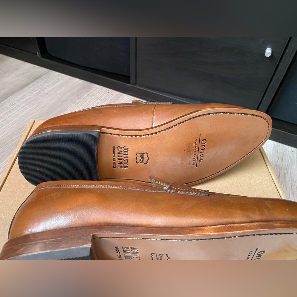 Johnston & Murphy Men’s Meade Penny Loafer - Tan size 13D - Picture 5 of 9